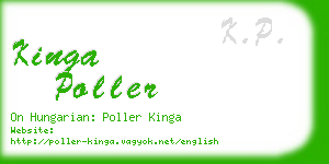 kinga poller business card